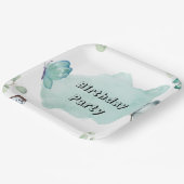 22,9 cm Vierkant papieren bordje (Gebogen)