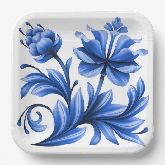 22,9 cm Vierkant papieren bordje (Voorkant)