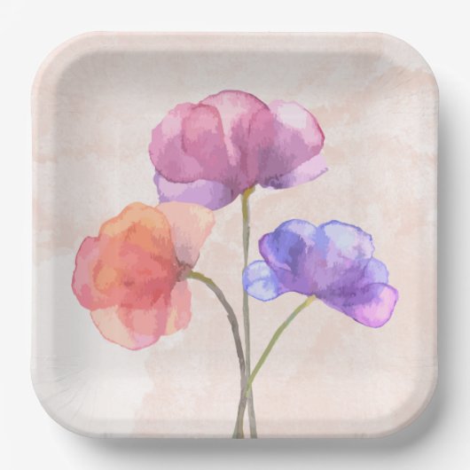 22,9 cm Vierkant papieren bordje (Voorkant)