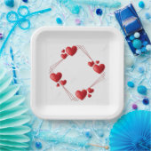 22,9 cm Vierkant papieren bordje (Feest)