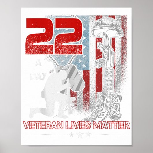22 a Dag Veteraan - Memorial Day Veteran Suicide A Poster (Voorkant)