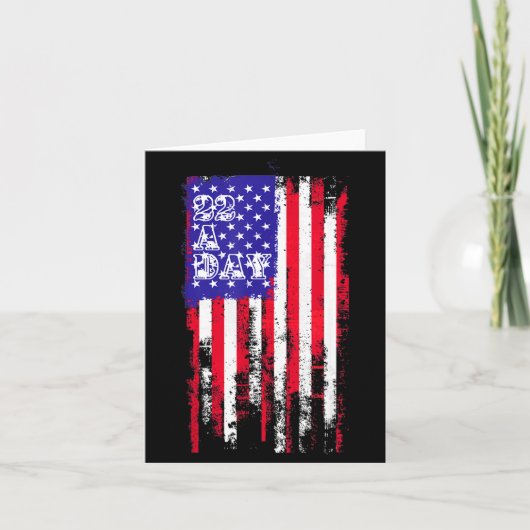 22 A Day Is 22 Too Many Veteran Lives Help Veteran Kaart (Voorkant)