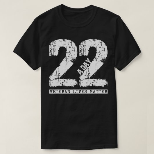 22 a day veteran   22 a day veteran suicide appare t-shirt (Design voorkant)
