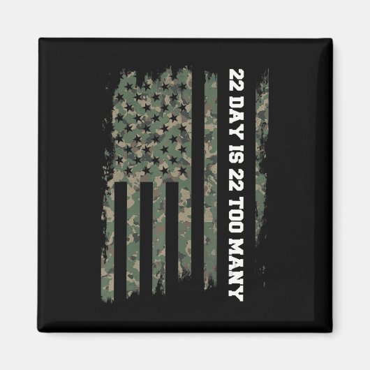 22 A Day Veteran Lives Matter Army Suicide Awarene Magneet (Voorkant)