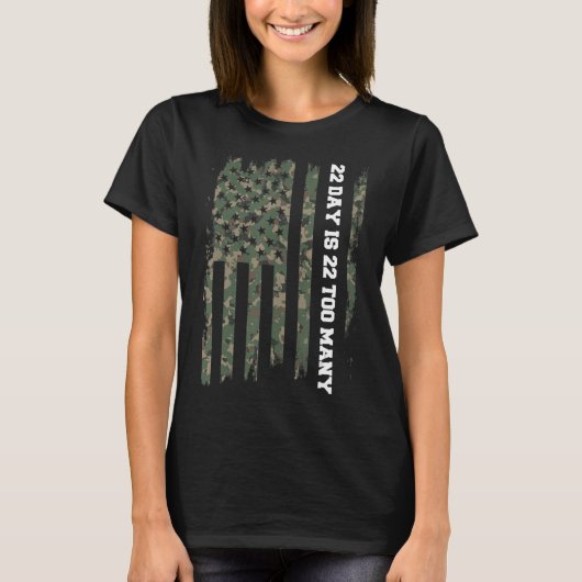 22 A Day Veteran Lives Matter Army Suicide Awarene T-shirt (Voorkant)
