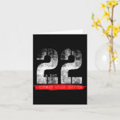 22 A Day Veteran Lives Suicide Awareness Kaart (Gele Bloem)