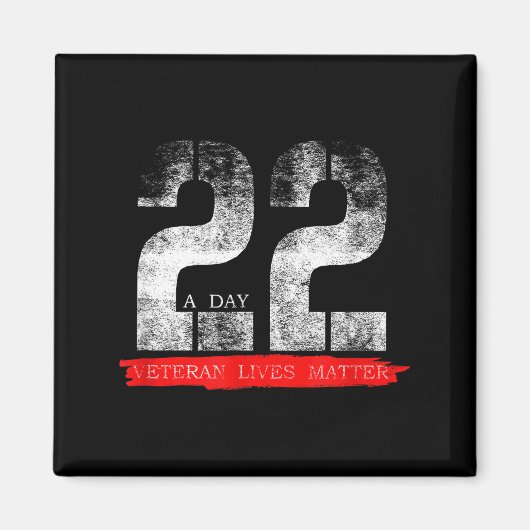 22 A Day Veteran Lives Suicide Awareness  Magneet (Voorkant)