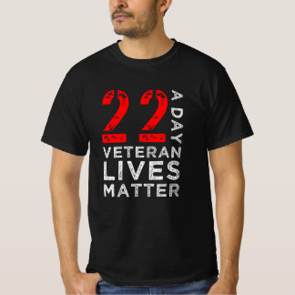 22 A Day Veteran - Memorial Day - Veteranendag T-shirt