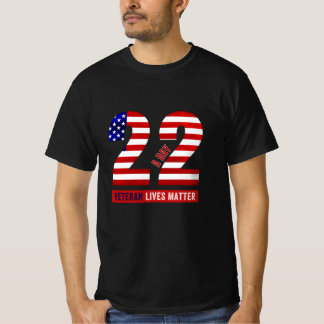 22 A Day Veteran - Memorial Day - Veteranendag T-shirt