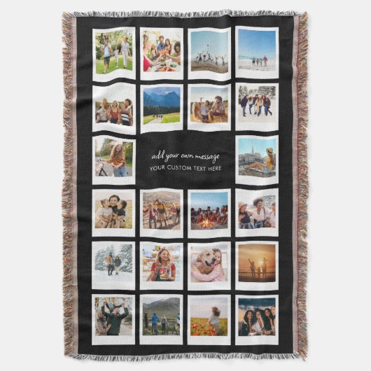 22 Afbeelding gepersonaliseerde fotocollage Deken (Voorkant Verticaal)