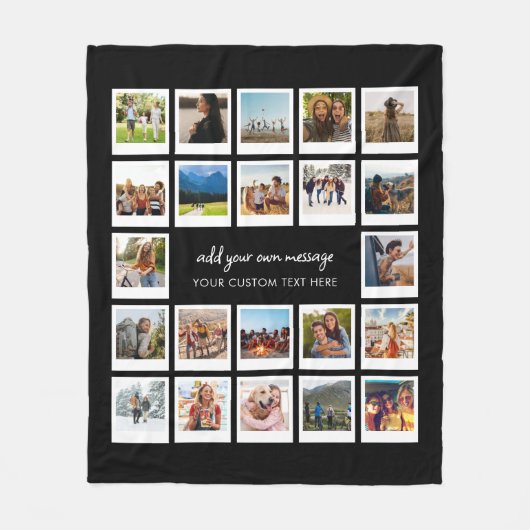 22 Afbeelding gepersonaliseerde fotocollage Fleece Deken (Voorkant)