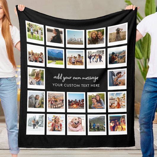 22 Afbeelding gepersonaliseerde fotocollage Fleece Deken
