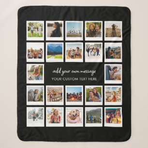 22 Afbeelding gepersonaliseerde fotocollage Sherpa Deken