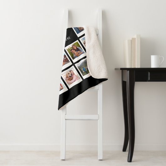 22 Afbeelding gepersonaliseerde fotocollage Sherpa Deken (In situ)