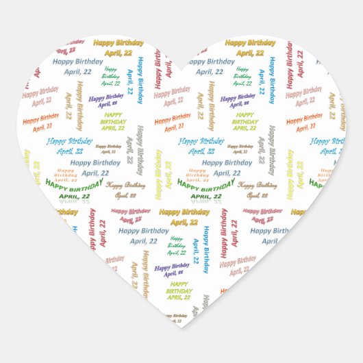 22 april, 22 oktober Sticker (Voorkant)