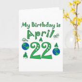 22 april Dag van de Aarde Verjaardag Kaart (Gele Bloem)