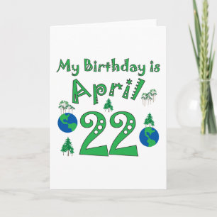 22 april Dag van de Aarde Verjaardag Kaart