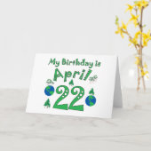 22 april Dag van de Aarde Verjaardag Kaart (Gele Bloem)