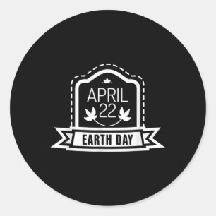 22 april Grondverwarming Milieubescherming C Ronde Sticker