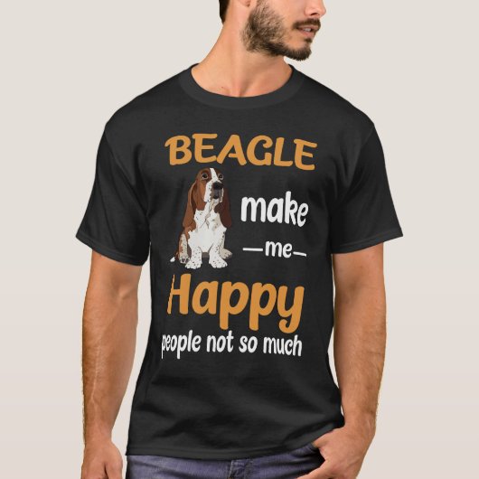 22 Beagle Maak me gelukkig T-shirt (Voorkant)