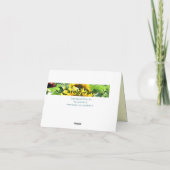 22 Blauwe Geel van het viooltje Bedankkaart (Achterkant)