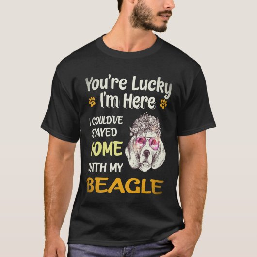 22 Bleef thuis met mijn Beagle T-shirt (Voorkant)