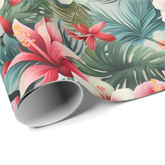 #22 Bloemen patroon Cadeaupapier (Rol Hoek)