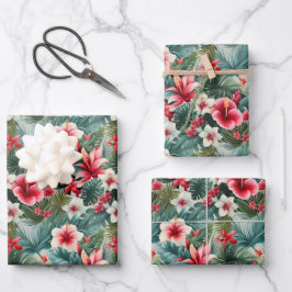 #22 Bloemen patroon Inpakpapier Vel