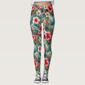 #22 Bloemen patroon Leggings (Voorkant)
