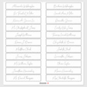 22 bruiloft gastnamen Elegant Handgeschreven Scrip Sticker (Vel)