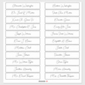 22 bruiloft gastnamen Elegant Monoline Script Sticker (Vel)