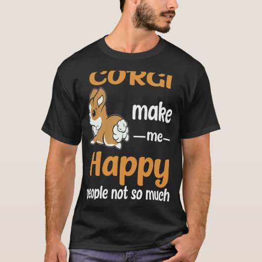 22 Corgi maakt me gelukkig T-shirt (Voorkant)