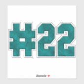 #22 Custom gesneden vinyl Sticker (Vel)