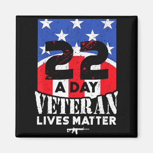22 Day Veteran Lives Suicide Awareness Magneet (Voorkant)