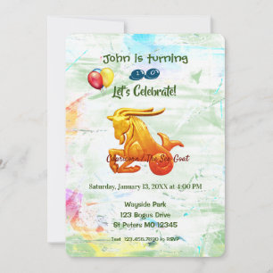 22 december - 19 januari - Birthday Capricorn Kaart