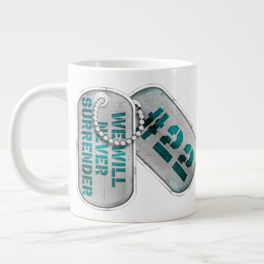 "22 DOG TAGS" Jumbo Koffie Mok (Links)