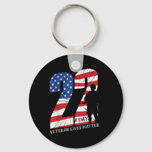22 Een dag Veteraan Leeft Shirt Veteraan PTSS Awar Sleutelhanger