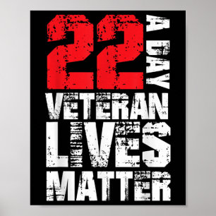 22 Een dag Veteraan Leeft Zelfmoordbewustzijn Vete Poster
