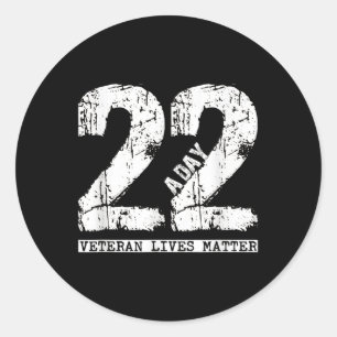 22 Een dag veteraan Shirt - 22 een dag veteraan ze Ronde Sticker