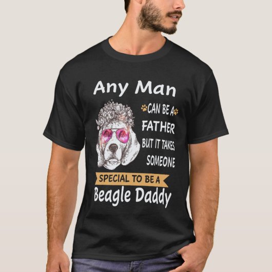 22 Elke Man - Beagle Daddy Beagle T-shirt (Voorkant)