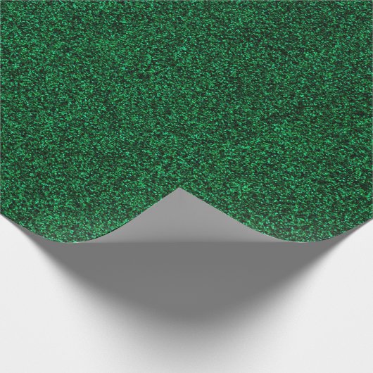 22 Emerald Green Glitter Print Cadeaupapier (Hoek)