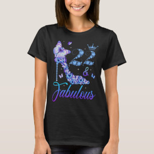 22. en Fabulous Diamond High Heels Happy 22nd Birt T-shirt