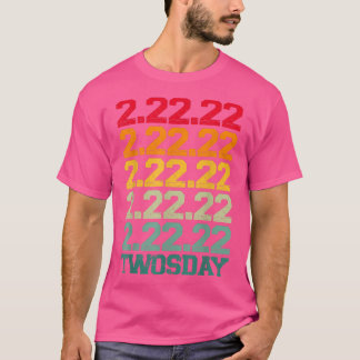 22 februari 2022 Funny 22222 Retro Vinta T-shirt