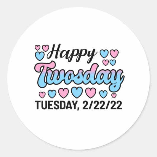 22 februari 2022 Hartelijk dank Ronde Sticker (Voorkant)