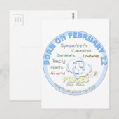 22 februari - Vissen Briefkaart (Voorkant / Achterkant)