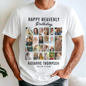 22 Foto Collage Heavenly Birthday Memorial T-shirt
