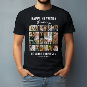 22 Foto Collage Heavenly Birthday Memorial T-shirt