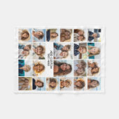 22 Foto Collage - Wit met tekst Fleece Deken (Voorkant (Horizontaal))