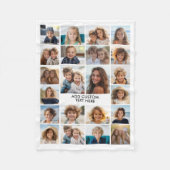 22 Foto Collage - Wit met tekst Fleece Deken (Voorkant)