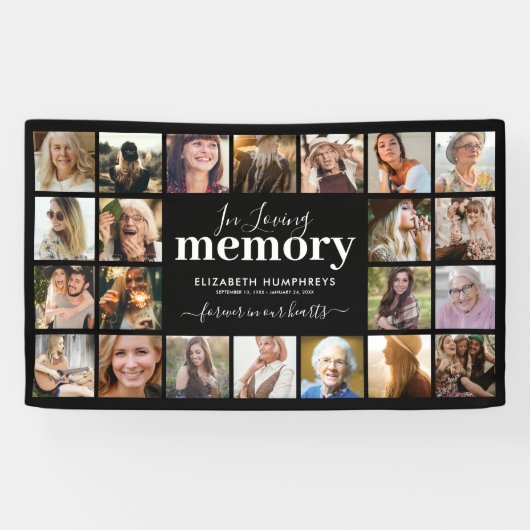 22 Foto Funeral Memorial Spandoek (Horizontaal)